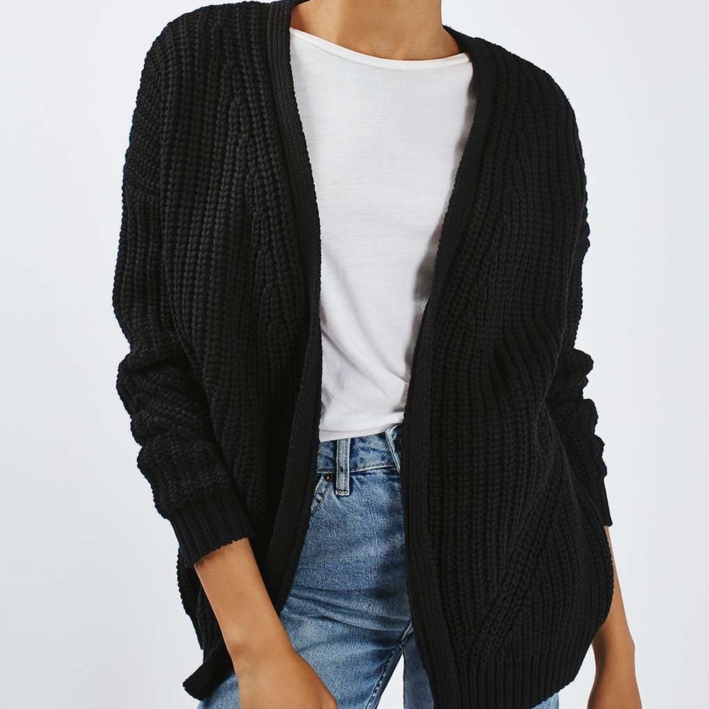TOPSHOP Fisherman Rib Cardigan